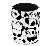 Eslifey Pot à crayons rond pour bureau, pot à crayons mignon panda, pot à stylos, tasse à stylos, pinceaux de maquillage, support d'affichage de bureau, organisateur de papeterie pour la maison, le