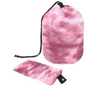 Eslifey Sac à cosmétiques avec cordon de serrage en forme de tonneau, sac de maquillage portable de voyage, coccinelle et fleurs, grande capacité, étanche, sac de toilette multifonctionnel,