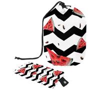 Eslifey Sac à cosmétiques avec cordon de serrage en forme de tonneau, sac de maquillage portable de voyage, coccinelle et fleurs, grande capacité, étanche, sac de toilette multifonctionnel,