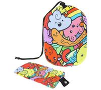 Eslifey Sac à cosmétiques avec cordon de serrage, sac de maquillage portable en forme de tonneau, mignon panda, cuisine, nettoyage, travail, shopping, illustration, grande capacité, étanche,