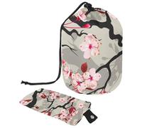 Eslifey Sac à cosmétiques avec cordon de serrage, sac de maquillage portable en forme de tonneau, mignon panda, cuisine, nettoyage, travail, shopping, illustration, grande capacité, étanche,