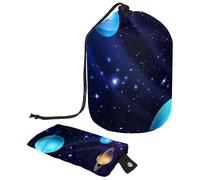 Eslifey Sac à cosmétiques avec cordon de serrage, sac de maquillage portable en forme de tonneau, sac de maquillage de voyage portable, nez d'éléphant, ballons rouges, cœur, grande capacité, étanche,