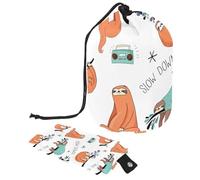 Eslifey Sac à cosmétiques avec cordon de serrage, sac de maquillage portable en forme de tonneau, sac de maquillage de voyage portable, nez d'éléphant, ballons rouges, cœur, grande capacité, étanche,