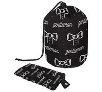 Eslifey Sac à cosmétiques avec cordon de serrage, sac de maquillage portable en forme de tonneau, sac de maquillage de voyage portable, nez d'éléphant, ballons rouges, cœur, grande capacité, étanche,