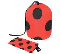 Eslifey Sac à cosmétiques avec cordon de serrage, sac de maquillage portable en forme de tonneau, sac de maquillage de voyage imprimé coccinelle, grande capacité, étanche, sac de toilette