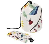 Eslifey Sac à cosmétiques avec cordon de serrage, sac de maquillage portable en forme de tonneau, sac de maquillage de voyage portable, nez d'éléphant, ballons rouges, cœur, grande capacité, étanche,