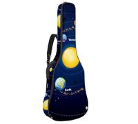 Eslifey Sac de guitare acoustique avec bandoulière réglable et feuilles de pierre de méditation 101,6 cm, 104,1 cm, 106,7 cm, Multicolore 3., 42.9x16.9x4.7 in, Organiseur de sac