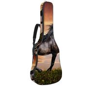 Eslifey Sac de guitare acoustique bébé cheval et sa maman avec bandoulière réglable 101,6 cm, 104,1 cm, 106,7 cm, Multicolore 7., 42.9x16.9x4.7 in, Organiseur de sac