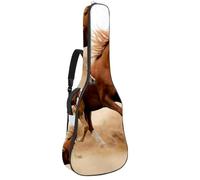 Eslifey Sac de guitare acoustique bébé cheval et sa maman avec bandoulière réglable 101,6 cm, 104,1 cm, 106,7 cm, multicolore 1, 42.9x16.9x4.7 in, Organiseur de sac