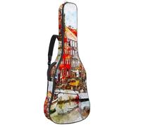 Eslifey Sac de guitare acoustique vintage avec bandoulière réglable Motif carte du monde Old Grunge 101 104 106 cm, Multicolore 4., 42.9x16.9x4.7 in, Organiseur de sac