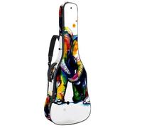 Eslifey Sac de guitare acoustique vintage avec bandoulière réglable Motif carte du monde Old Grunge 101 104 106 cm, multicolore 2, 42.9x16.9x4.7 in, Organiseur de sac