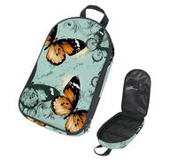 Eslifey Sac de rangement portable pour ustensiles de cuisine de camping, de voyage, motif cerf de Noël avec fleur de croquis, sac de rangement portable pour barbecue, camping, ustensiles de cuisine