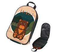 Eslifey Sac de rangement portable pour ustensiles de cuisine de camping, de voyage, motif cerf de Noël avec fleur de croquis, sac de rangement portable pour barbecue, camping, ustensiles de cuisine