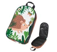 Eslifey Sac de rangement portable pour ustensiles de cuisine de camping, de voyage, motif dinosaure, tyrannosaure, os, empreintes de pas, sac de rangement portable pour barbecue, camping, ustensiles