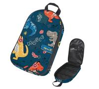 Eslifey Sac de rangement portable pour ustensiles de cuisine de camping, de voyage, motif dinosaure, tyrannosaure, os, empreintes de pas, sac de rangement portable pour barbecue, camping, ustensiles