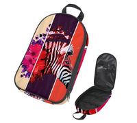 Eslifey Sac de rangement portable pour ustensiles de cuisine de camping, de voyage, zèbre avec fleur, pour barbecue, camping, cuisine, Multicolore 13., 14.7x8.74x2.17in/36x22.2x25.5cm, Organiseur de