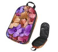 Eslifey Sac de rangement portable pour ustensiles de cuisine de camping, motif fleur de géranium coloré pour barbecue, camping, ustensiles de cuisine, multicolore 1, 14.7x8.74x2.17in/36x22.2x25.5cm