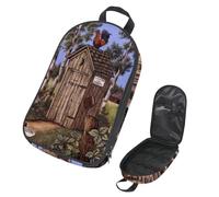 Eslifey Sac de rangement portable pour ustensiles de cuisine de camping, sac de voyage, ballon de football dans un but avec champ d'herbe, sac de rangement portable pour barbecue, camping, ustensiles