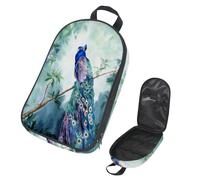 Eslifey Sac de rangement portable pour ustensiles de cuisine de camping, voyage, aquarelle, paon, paradis des oiseaux, pour barbecue, camping, ustensiles de cuisine, multicolore 1, 14.7x8.74x2.17in