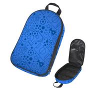 Eslifey Sac de rangement portable pour ustensiles de cuisine de camping, voyage, ballon de football, motif bleu, pour barbecue, camping, ustensiles de cuisine, multicolore 1, 14.7x8.74x2.17in