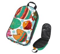 Eslifey Sac de rangement portable pour ustensiles de cuisine de camping, voyage, motif éléphants, pour barbecue, camping, ustensiles de cuisine, Multicolore 10., 14.7x8.74x2.17in/36x22.2x25.5cm