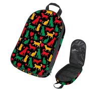 Eslifey Sac de rangement portable pour ustensiles de cuisine de camping, voyage, motif éléphants, pour barbecue, camping, ustensiles de cuisine, Multicolore 9., 14.7x8.74x2.17in/36x22.2x25.5cm