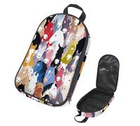 Eslifey Sac de rangement portable pour ustensiles de cuisine de camping, voyage, rose, fenêtre, cathédrale de Strasbourg, sac de rangement portable pour barbecue, camping, ustensiles de cuisine