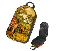 Eslifey Sac de rangement portable pour ustensiles de cuisine de camping, voyage, rose, fenêtre, cathédrale de Strasbourg, sac de rangement portable pour barbecue, camping, ustensiles de cuisine