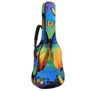Eslifey Sac de transport pour guitare acoustique avec bandoulière réglable et motif papillon coloré 101,6 cm, 104,1 cm, 106,7 cm, multicolore, 42.9x16.9x4.7 in, Organiseur de sac