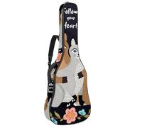 Eslifey Sac de transport pour guitare acoustique avec bandoulière réglable Motif papillons 101,6 cm, 104,1 cm, 106,7 cm, Multicolore 8., 42.9x16.9x4.7 in, Organiseur de sac