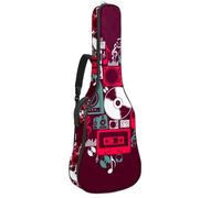 Eslifey Sac de transport pour guitare acoustique avec deux chats sur le toit avec bandoulière réglable 101,6 cm, 104,1 cm, 106,7 cm, Multicolore 7., 42.9x16.9x4.7 in, Organiseur de sac