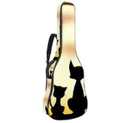 Eslifey Sac de transport pour guitare acoustique avec deux chats sur le toit avec bandoulière réglable 101,6 cm, 104,1 cm, 106,7 cm, multicolore 1, 42.9x16.9x4.7 in, Organiseur de sac