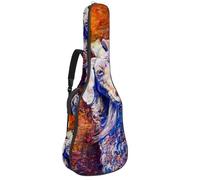 Eslifey Sac de transport pour guitare acoustique avec deux chats sur le toit avec bandoulière réglable 101,6 cm, 104,1 cm, 106,7 cm, Multicolore 4., 42.9x16.9x4.7 in, Organiseur de sac