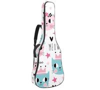 Eslifey Sac de transport pour guitare acoustique avec motif chien Corgi amusant avec sirène étoiles et bandoulière réglable 101,6 cm, 104,1 cm, 106,7 cm, multicolore 2, 42.9x16.9x4.7 in, Organiseur de