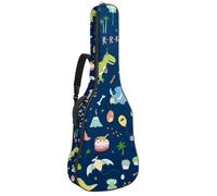 Eslifey Sac de transport pour guitare acoustique, eau de feu, tai chi, chinois, rétro, bandoulière réglable, 101,6 cm, 104,1 cm, 106,7 cm, Multicolore 7., 42.9x16.9x4.7 in, Organiseur de sac