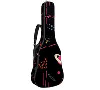 Eslifey Sac de transport pour guitare acoustique, eau de feu, tai chi, chinois, rétro, bandoulière réglable, 101,6 cm, 104,1 cm, 106,7 cm, Multicolore 3., 42.9x16.9x4.7 in, Organiseur de sac