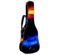 Eslifey Sac de transport pour guitare acoustique, eau de feu, tai chi, chinois, rétro, bandoulière réglable, 101,6 cm, 104,1 cm, 106,7 cm, multicolore 1, 42.9x16.9x4.7 in, Organiseur de sac