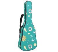Eslifey Sac de transport pour guitare acoustique, eau de feu, tai chi, chinois, rétro, bandoulière réglable, 101,6 cm, 104,1 cm, 106,7 cm, Multicolore 9., 42.9x16.9x4.7 in, Organiseur de sac