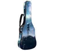 Eslifey Sac de transport pour guitare acoustique Galaxy Space Alien avec bandoulière réglable 101,6 cm, 104,1 cm, 106,7 cm, multicolore, 42.9x16.9x4.7 in, Organiseur de sac