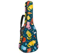 Eslifey Sac de transport pour guitare acoustique, kiwi, bandoulière réglable, 101,6 cm, 104,1 cm, 106,7 cm, Multicolore 9., 42.9x16.9x4.7 in, Organiseur de sac