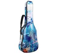 Eslifey Sac de transport pour guitare acoustique, marine, océan, monde marin, bandoulière réglable, 101,6 cm, 101,6 cm, 106,7 cm, multicolore, 42.9x16.9x4.7 in, Organiseur de sac
