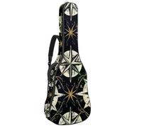 Eslifey Sac de transport pour guitare acoustique, motif boussole de mer, bandoulière réglable, 101,6 cm, 104,1 cm, 106,7 cm, multicolore, 42.9x16.9x4.7 in, Organiseur de sac
