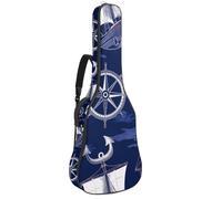 Eslifey Sac de transport pour guitare acoustique, motif boussole, voilier avec bandoulière réglable, 101,6 cm, 104,1 cm, 106,7 cm, multicolore, 42.9x16.9x4.7 in, Organiseur de sac