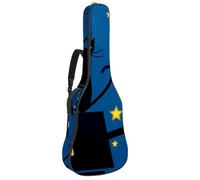 Eslifey Sac de transport pour guitare acoustique Motif chats de dessin animé The Top of Roof by Night Bandoulière réglable 101,6 cm 104 106,7 cm, multicolore 1, 42.9x16.9x4.7 in, Organiseur de sac