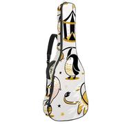 Eslifey Sac de transport pour guitare acoustique - Motif dessin animé - Lion - Tigre - Pingouin - Bandoulière réglable - 101,6 cm - 101,4 cm - 106,7 cm, multicolore 1, 42.9x16.9x4.7 in, Organiseur de