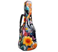 Eslifey Sac de transport pour guitare acoustique - Motif fleurs de tigre - Sangle d'épaule réglable - 101,6 - 104 - 106,7 cm, multicolore, 42.9x16.9x4.7 in, Organiseur de sac