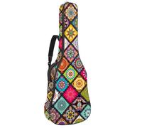 Eslifey Sac de transport pour guitare acoustique Motif papillon avec peinture à l'huile florale Sangle d'épaule réglable 101,6 cm 101,6 cm 106,7 cm, multicolore 2, 42.9x16.9x4.7 in, Organiseur de sac