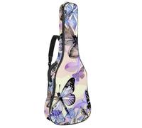Eslifey Sac de transport pour guitare acoustique, motif papillon coloré, bandoulière réglable, 101,6 cm, 104,1 cm, 106,7 cm, Couleur 8, 42.9x16.9x4.7 in