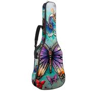 Eslifey Sac de transport pour guitare acoustique - Motif papillon coloré - Style vintage - Réglable - 101,6 cm - 101,6 cm - 106,7 cm, multicolore, 42.9x16.9x4.7 in, Organiseur de sac