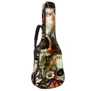 Eslifey Sac de transport pour guitare acoustique, motif tête de mort, marguerite, papillon, bandoulière réglable, 101,6 cm, 104,1 cm, 106,7 cm, multicolore, 42.9x16.9x4.7 in, Organiseur de sac